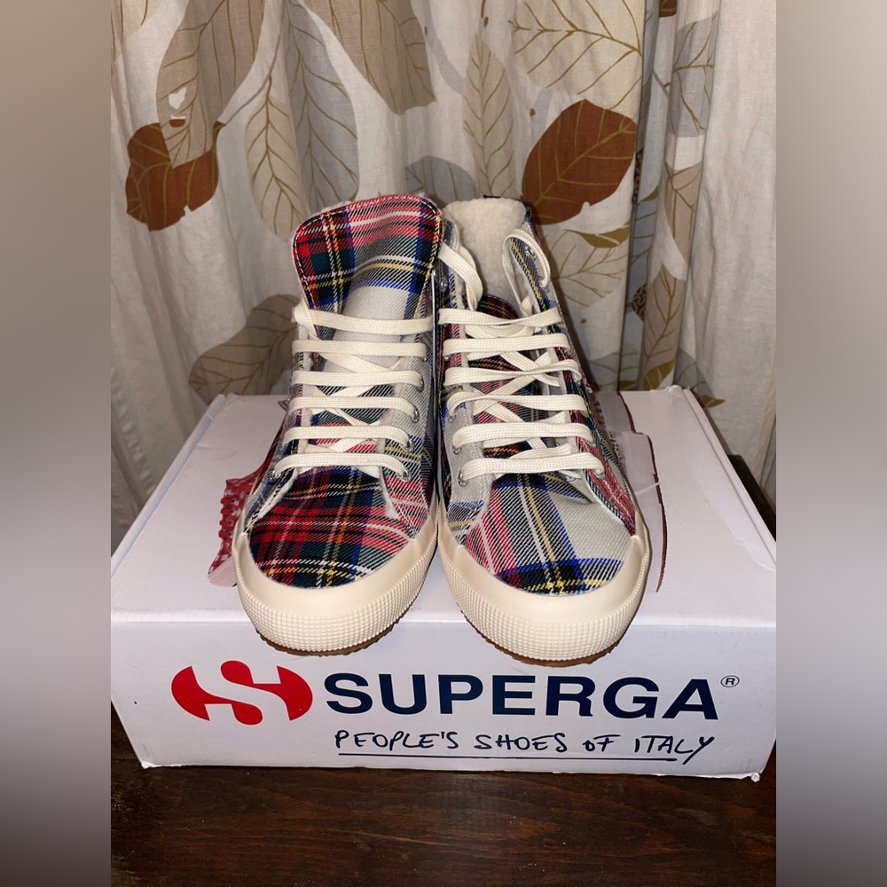 Superga 2795 Tartan High Top Sneakers